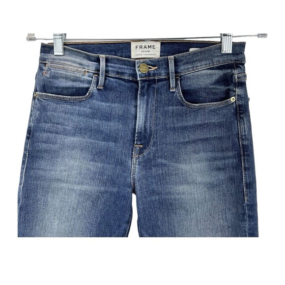 FRAME Le High Skinny Stretch Jeans Sz 27 Mid Rise in Stanmore Blue - Picture 3 of 10